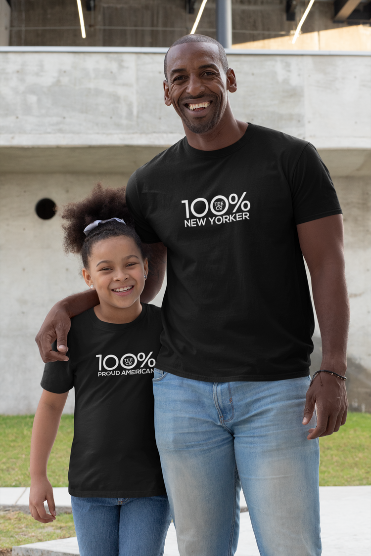 100 Percent Tee's first edition shirt design. Embodies the brand's commitment to style and social responsibility.