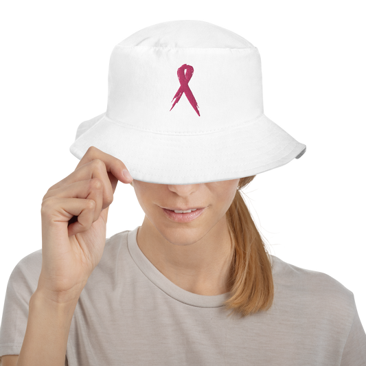 Breast Cancer Awareness Ribbon Bucket Hat