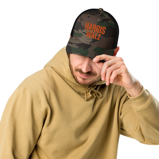 HARRIS WALZ Camouflage Trucker Hat