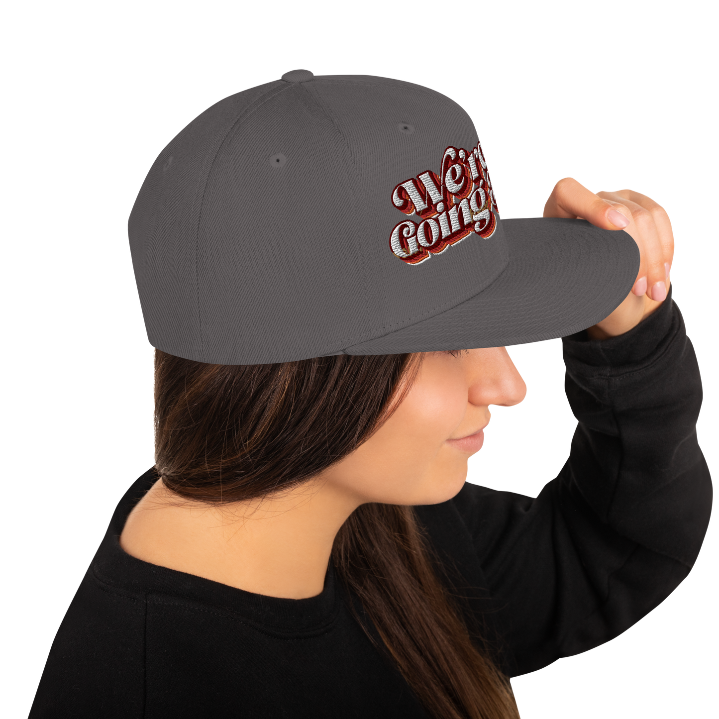 We're Not Going Back Retro Logo Snapback Baseball Hat