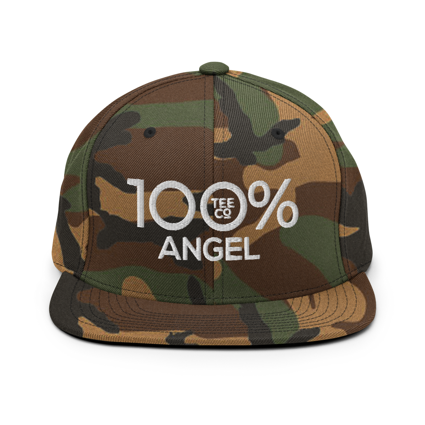 100% ANGEL Snapback Baseball Hat