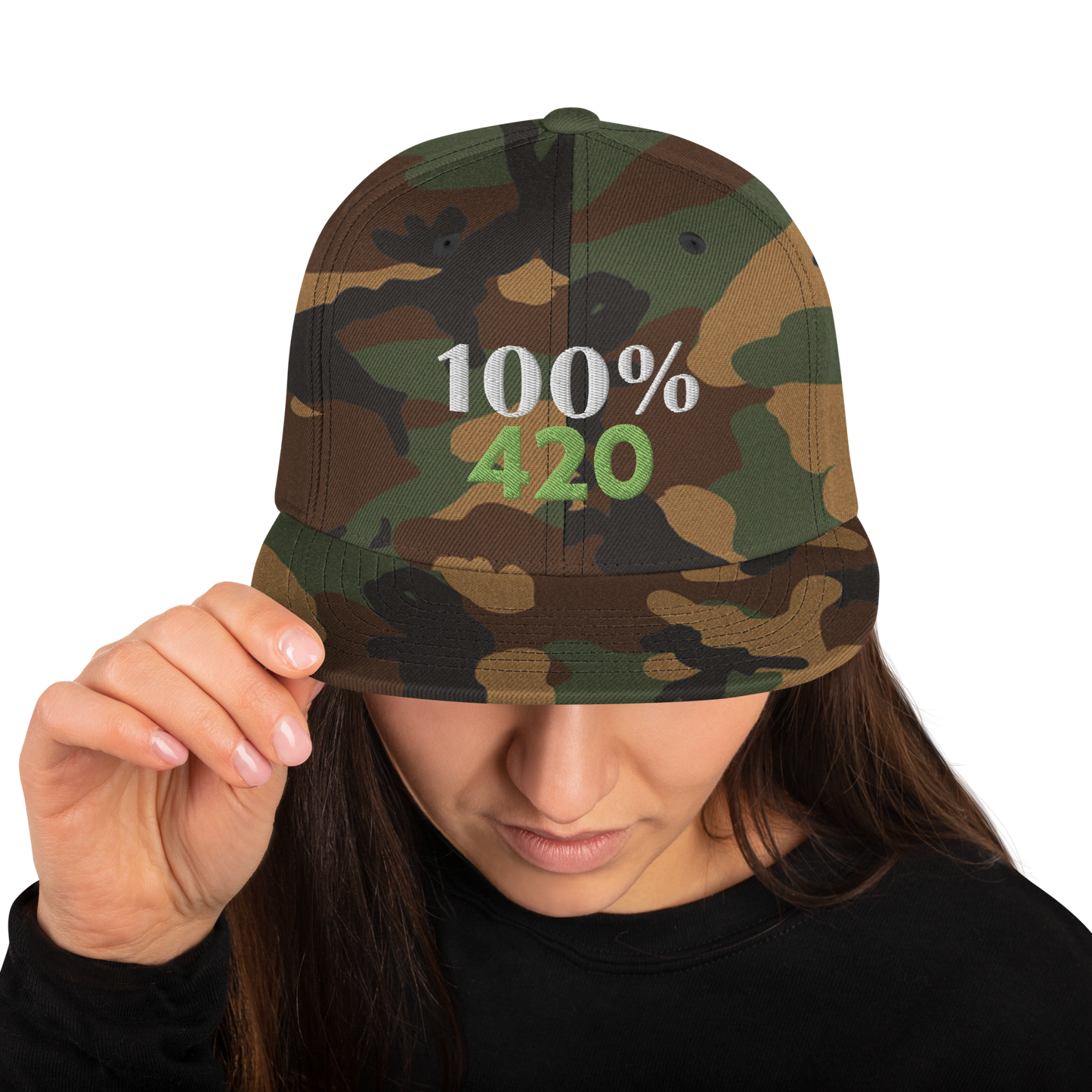 100% 420 Snapback Baseball Hat