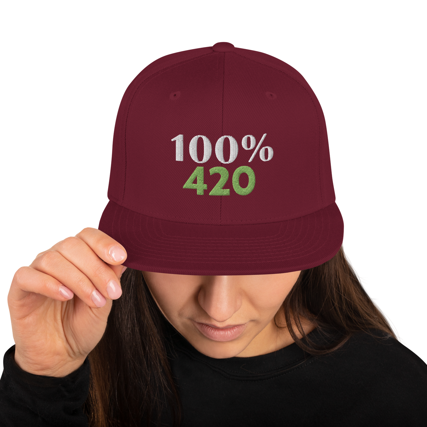 100% 420 Snapback Baseball Hat