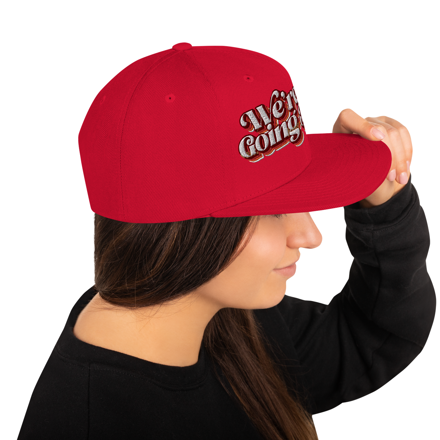 We're Not Going Back Retro Logo Snapback Baseball Hat