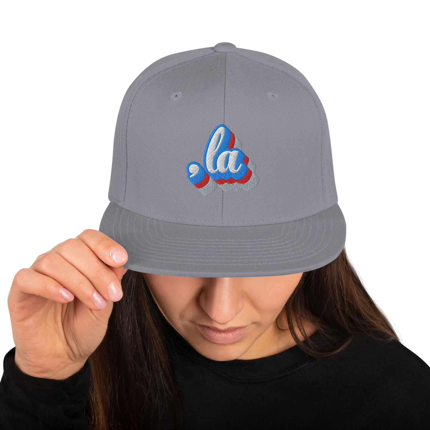 , la (Kamala) Red, White, & Blue Logo Snapback Baseball Hat