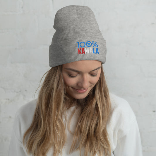 100% KAMALA Cuffed Beanie