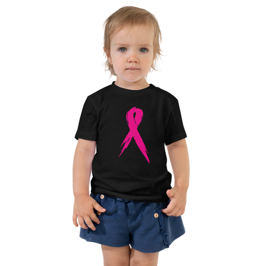 Breast Cancer Awareness Ribbon Toddler Short Sleeve Tee