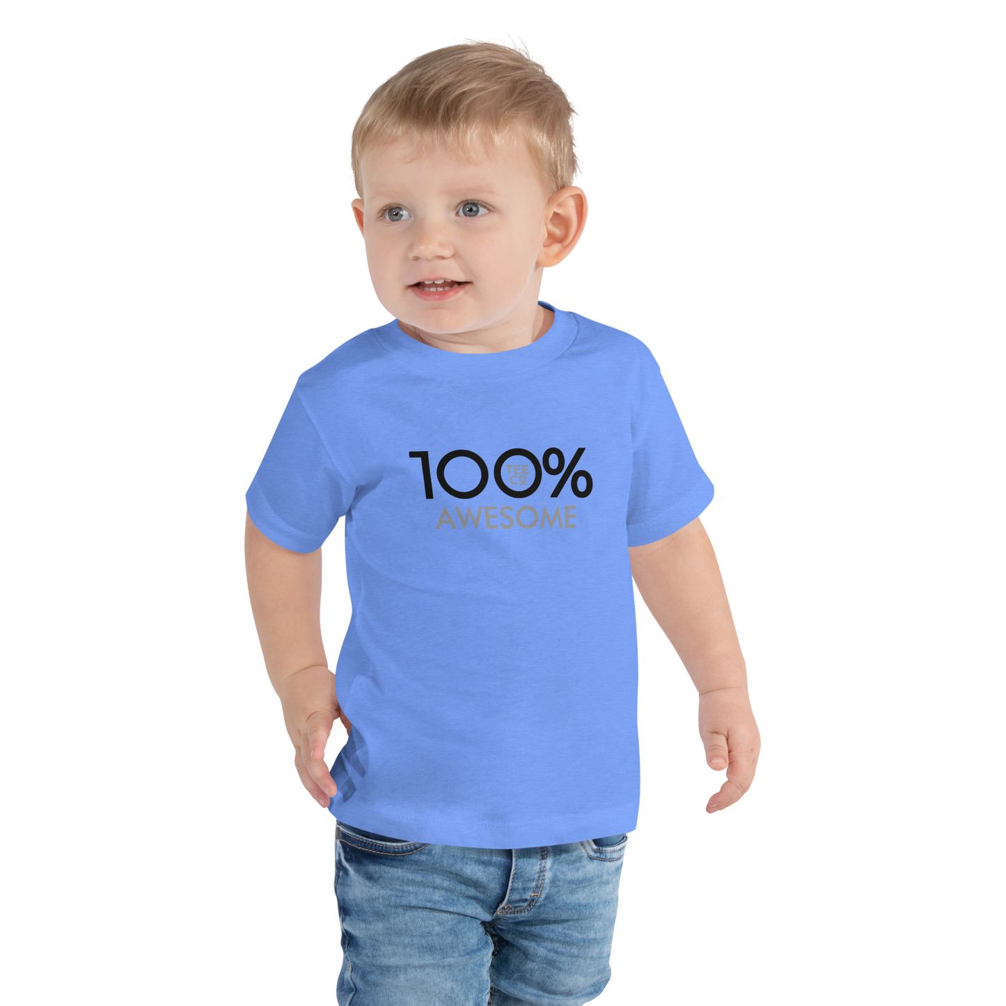 100% AWESOME Toddler Short Sleeve Tee