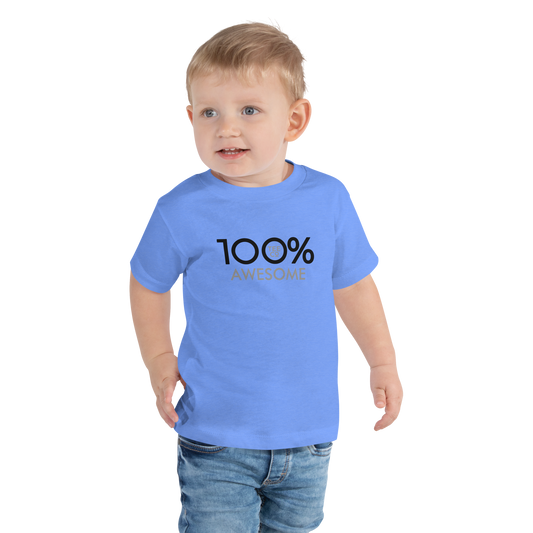 100% AWESOME Toddler Short Sleeve Tee