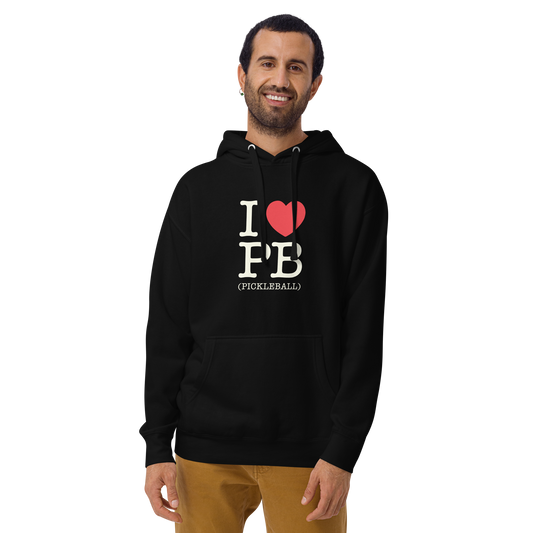 I Love PB (Pickleball ) Unisex Hoodie