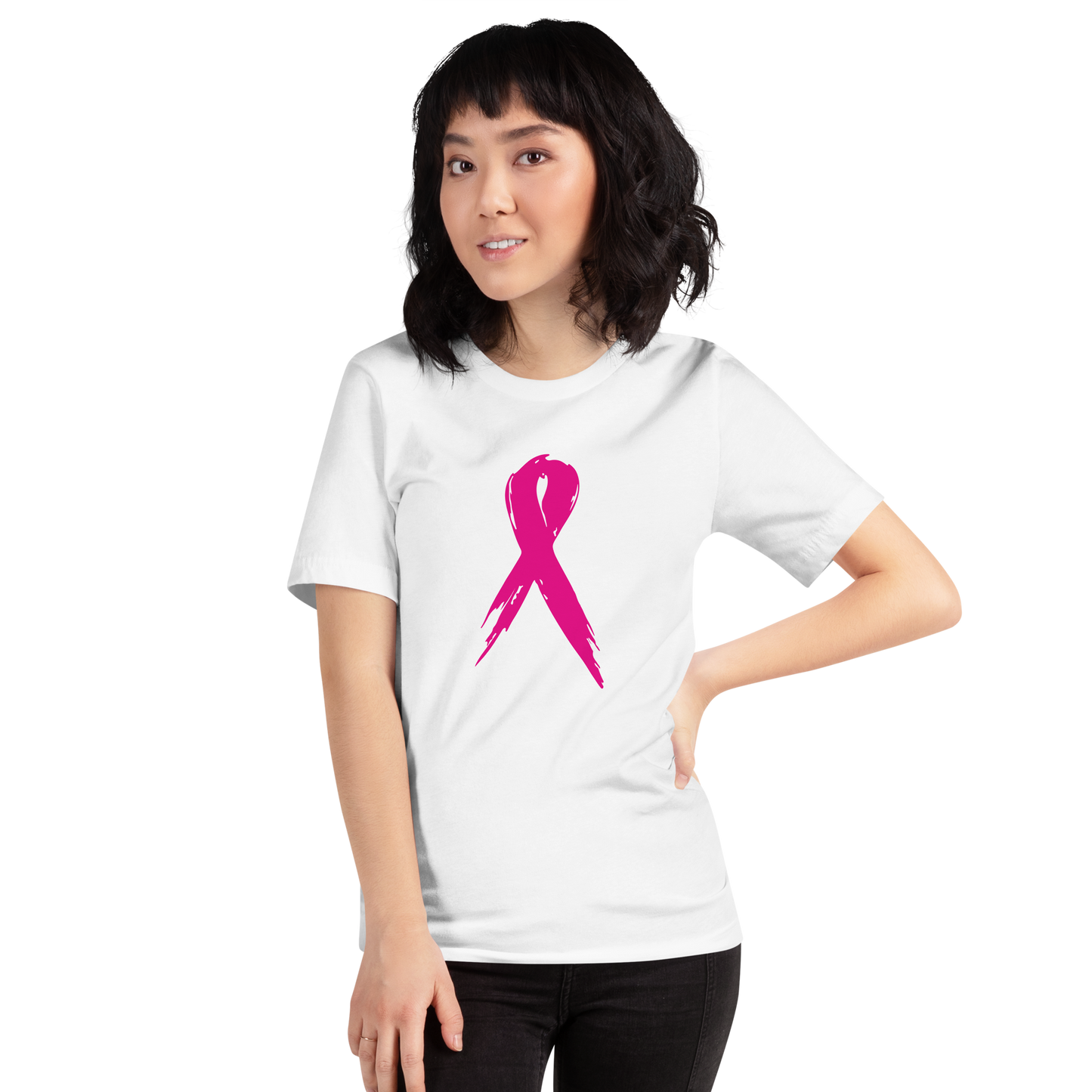 Breast Cancer Awareness Ribbon Unisex Tee Shirt