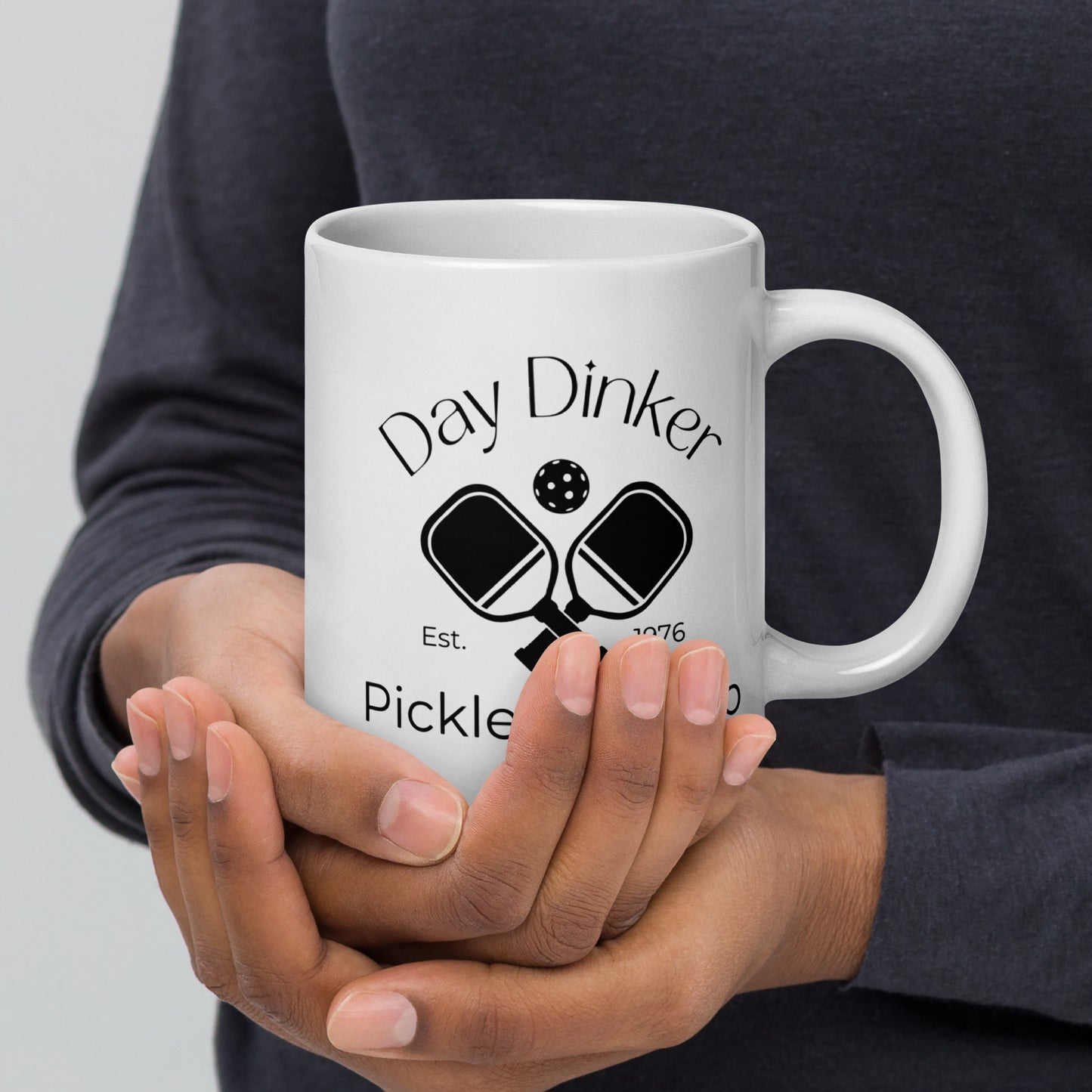 Day Dinker Pickleball Club White Glossy Mug