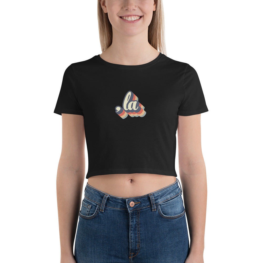 , la (Kamala) Retro Logo Women’s Crop Tee