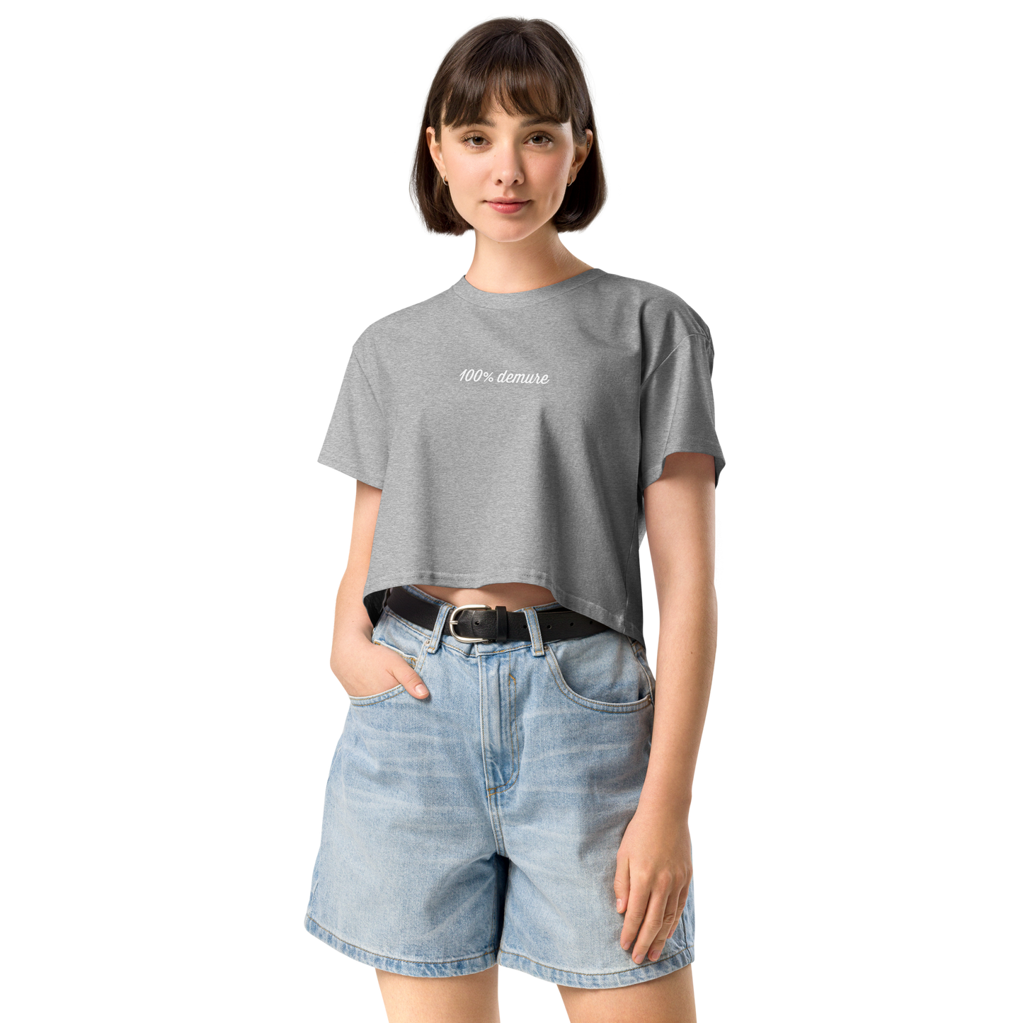 100% demure Women’s Crop Top