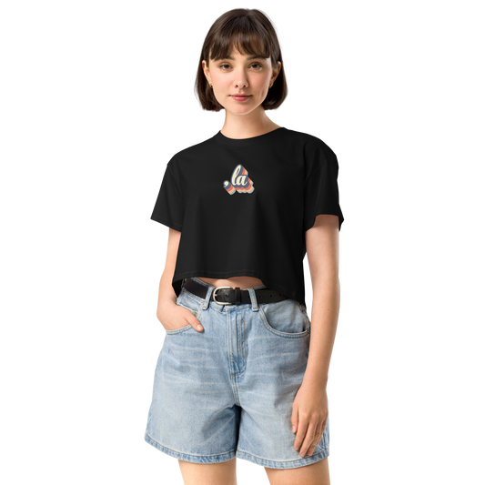 , la (Kamala) Retro Logo Women’s Crop Top