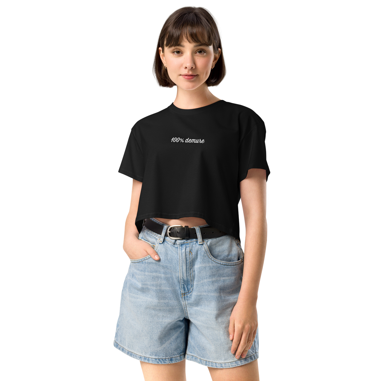 100% demure Women’s Crop Top