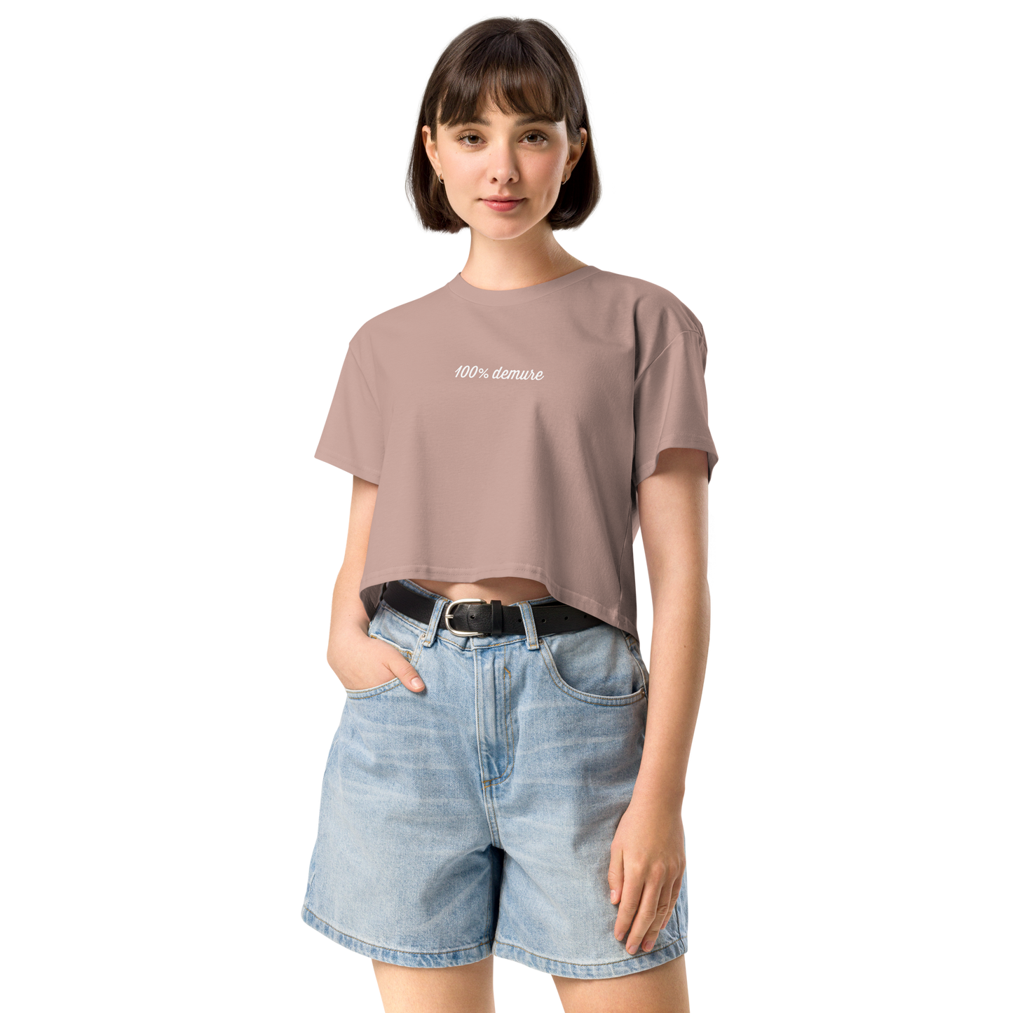 100% demure Women’s Crop Top