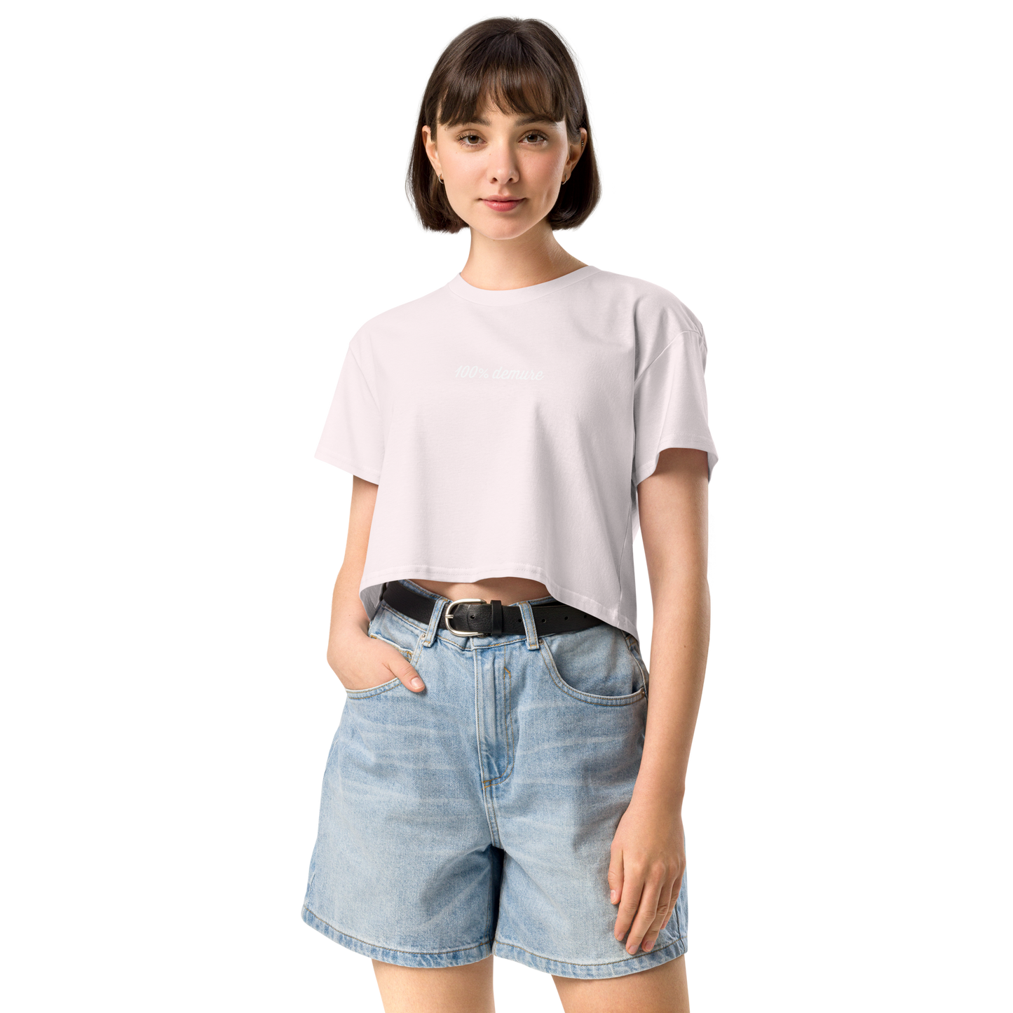 100% demure Women’s Crop Top