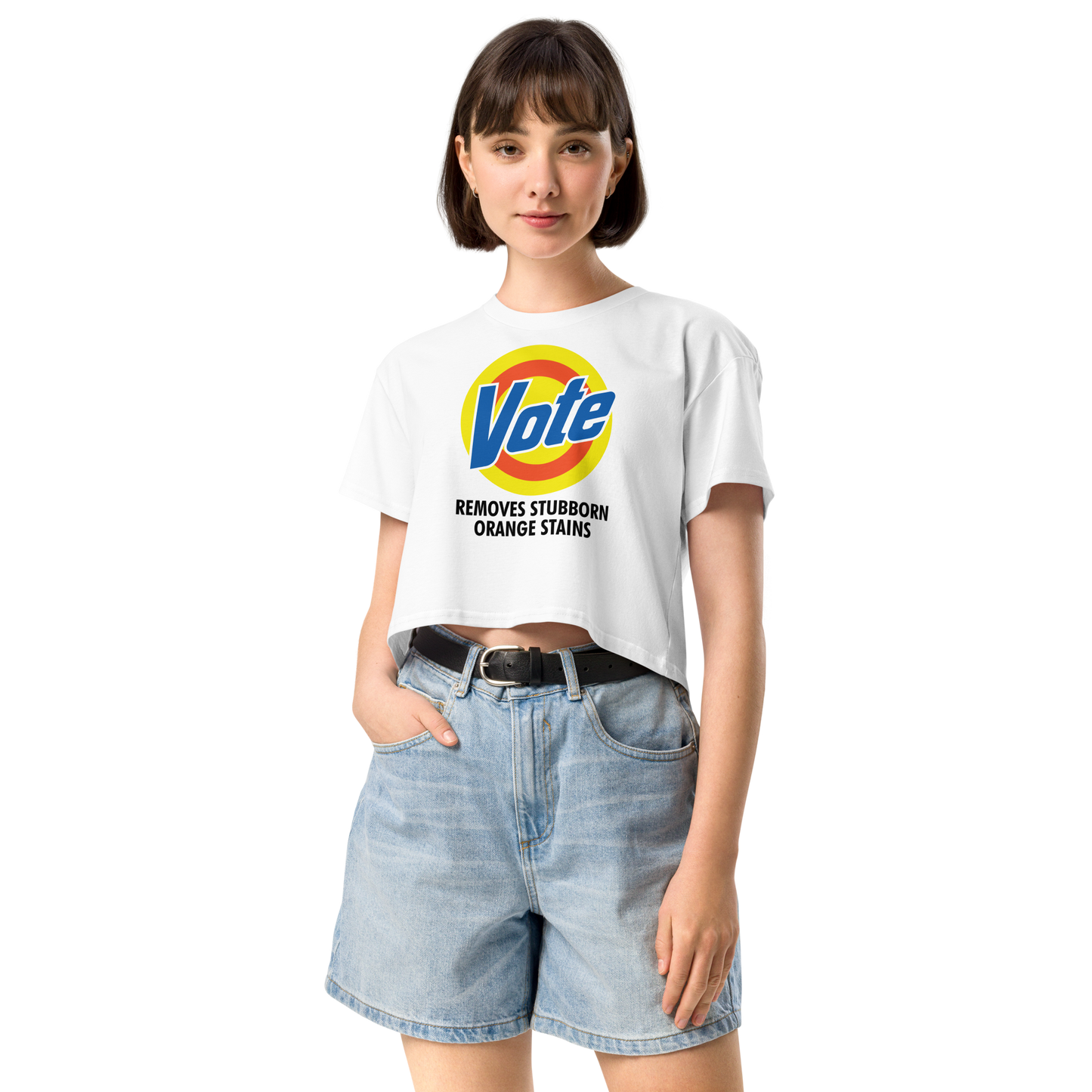 VOTE Removes Stubborn Orange Stains Women’s Crop Top