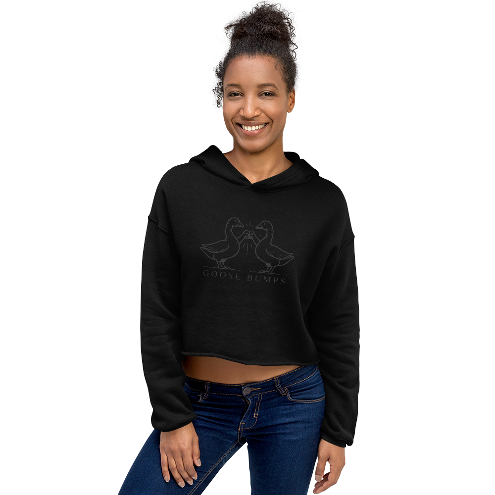 Goose Bumps Crop Hoodie