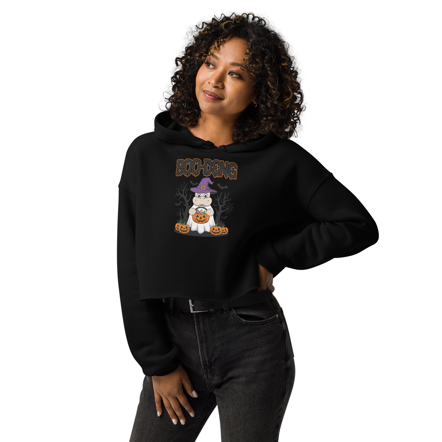 Boo Deng (Moo Deng) Crop Hoodie