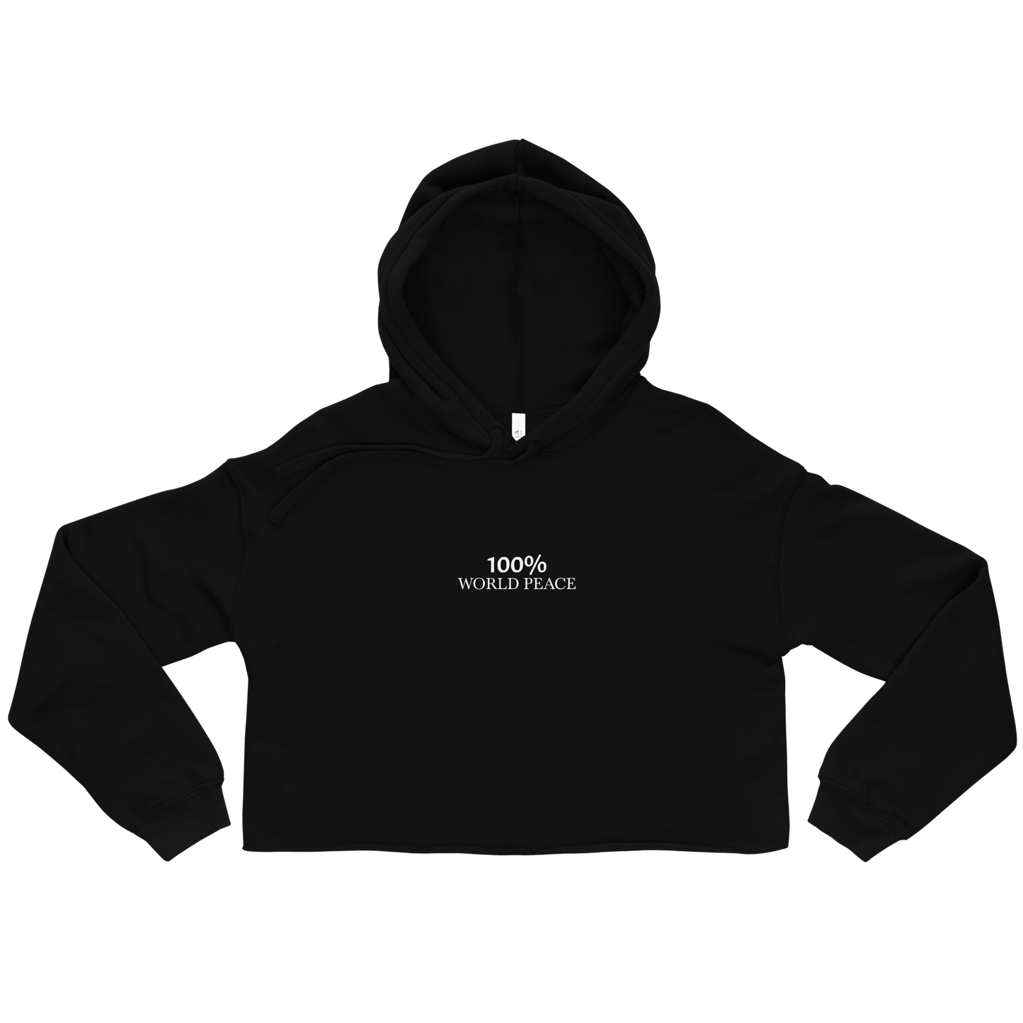 100% World Peace Crop Hoodie