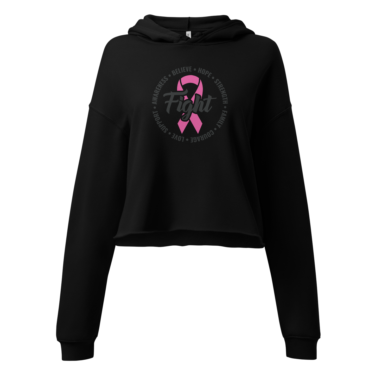 FIGHT Breast Cancer Crop Hoodie