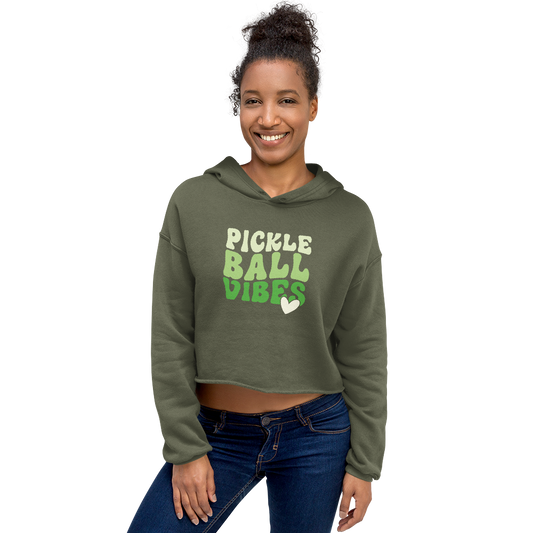 Pickleball Vibes Crop Hoodie