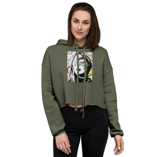 Maltzy Bridgette Spray & Swirls Crop Hoodie