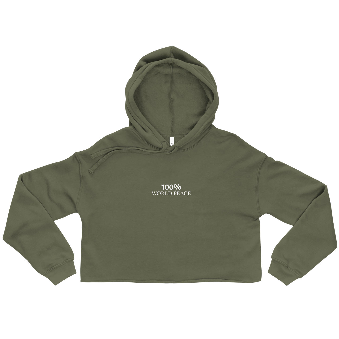 100% World Peace Crop Hoodie