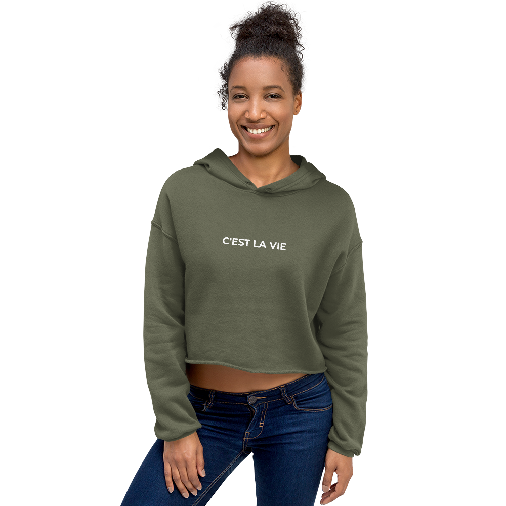 C'EST LA VIE Crop Hoodie