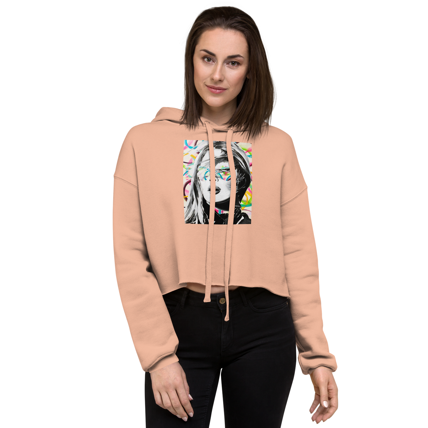 Maltzy Bridgette Spray & Swirls Crop Hoodie