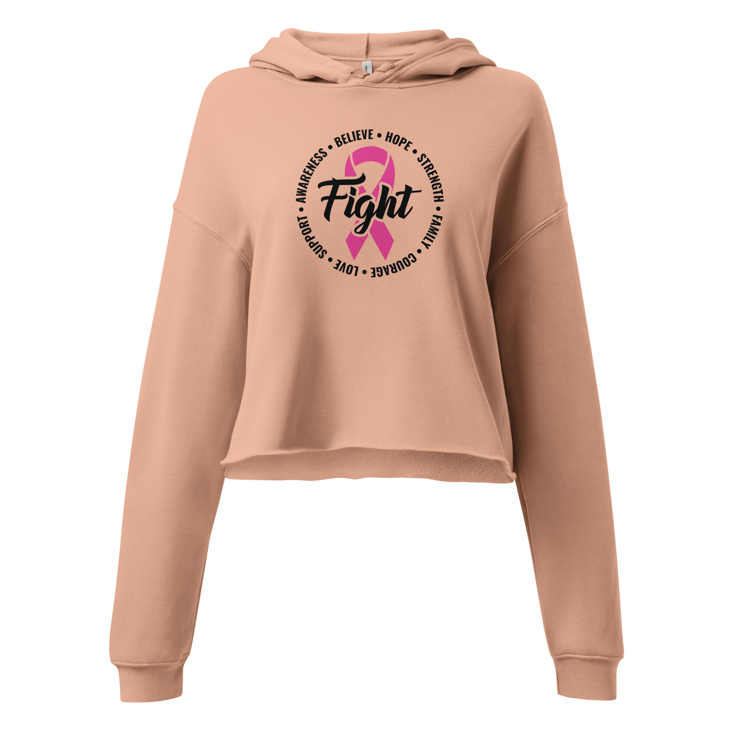 FIGHT Breast Cancer Crop Hoodie