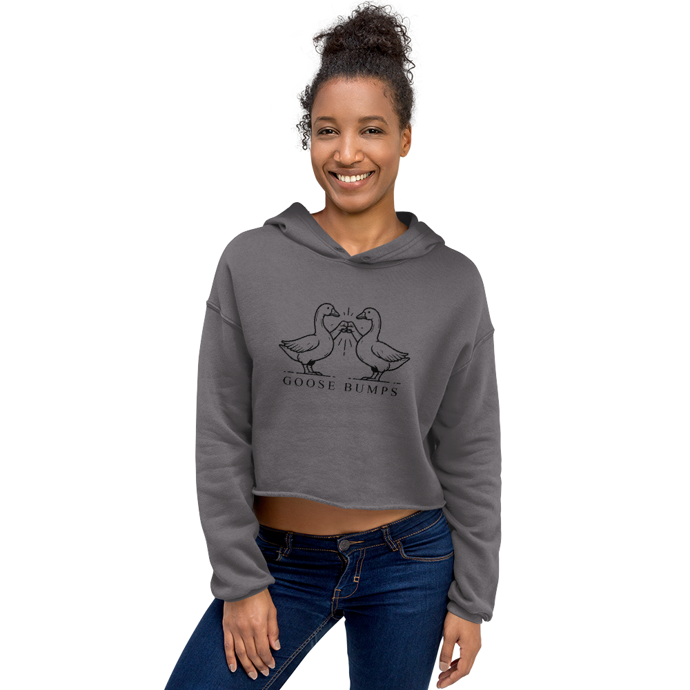 Goose Bumps Crop Hoodie