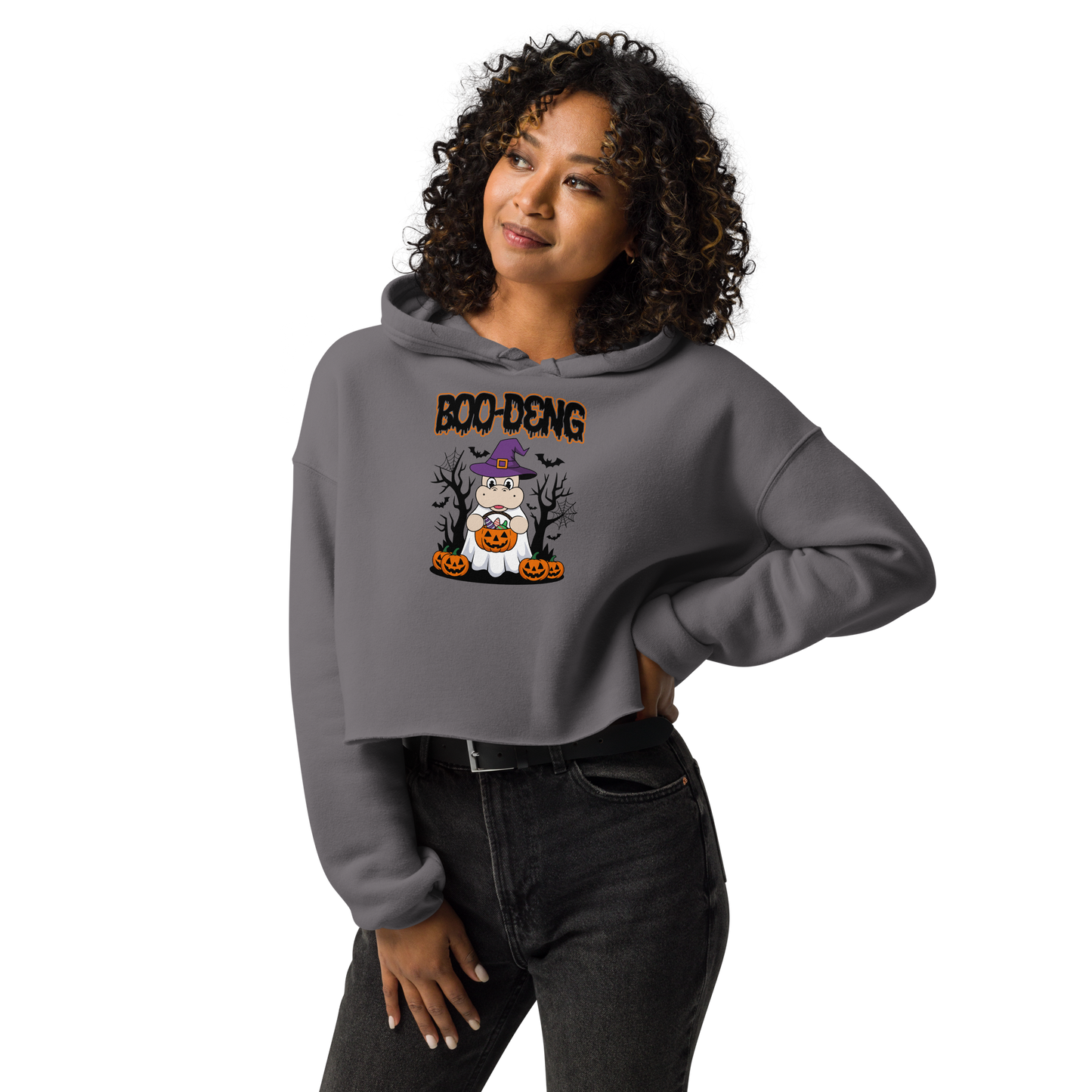 Boo Deng (Moo Deng) Crop Hoodie