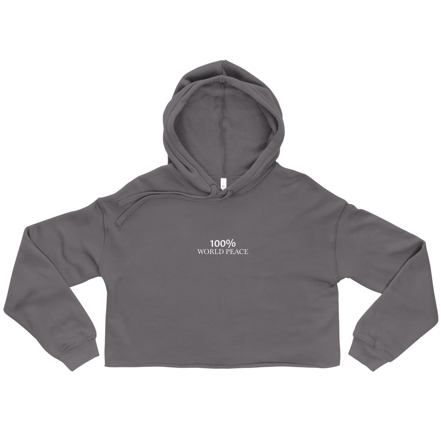 100% World Peace Crop Hoodie