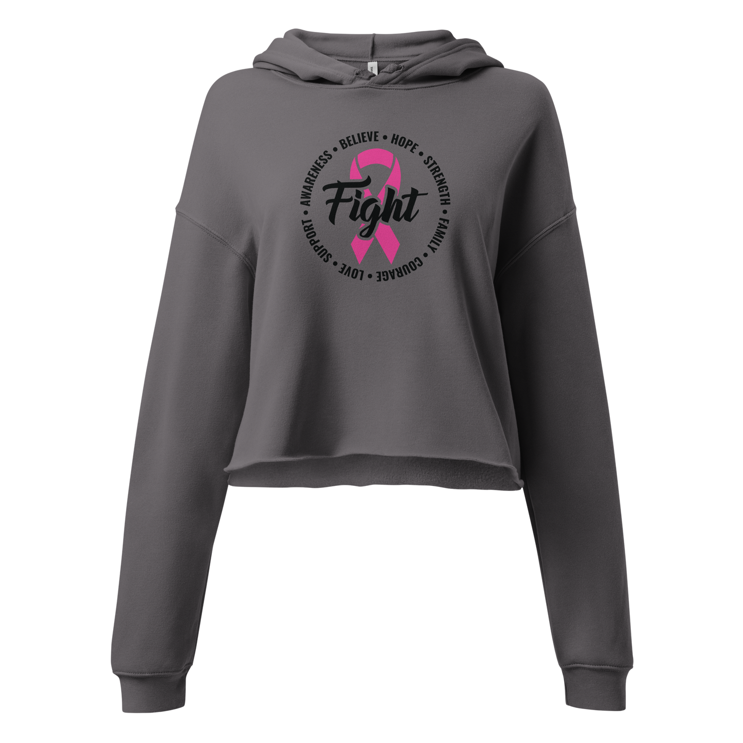 FIGHT Breast Cancer Crop Hoodie