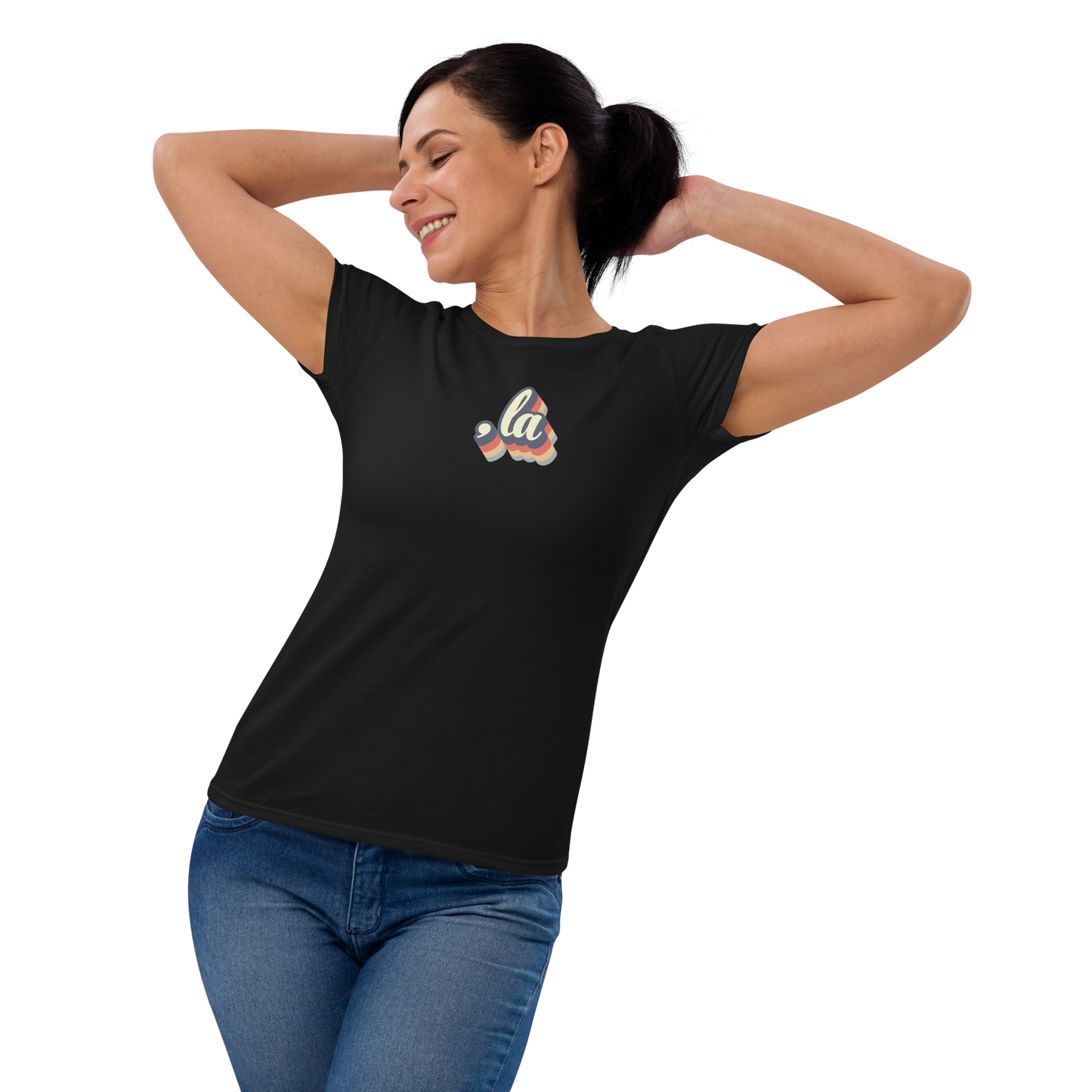 , la (Kamala) Retro Logo Women's Fitted Tee