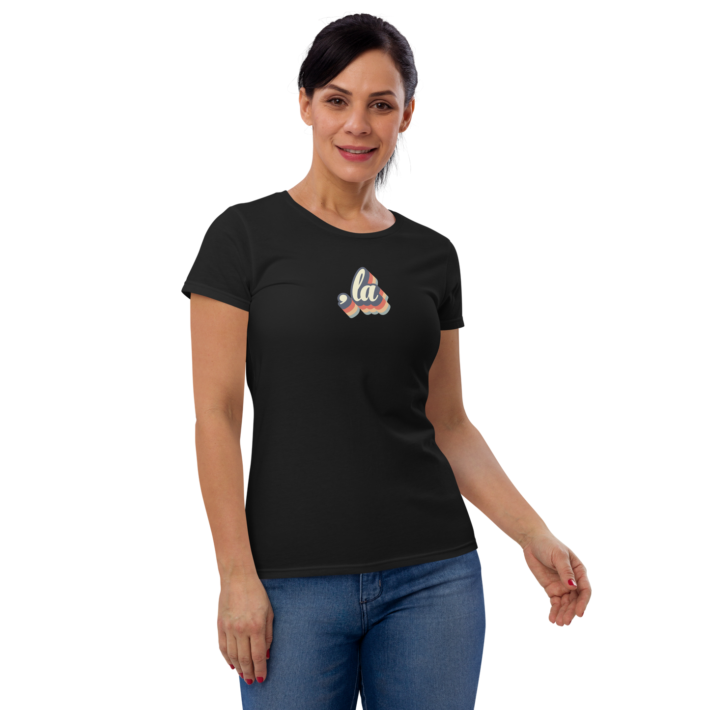 , la (Kamala) Retro Logo Women's Fitted Tee