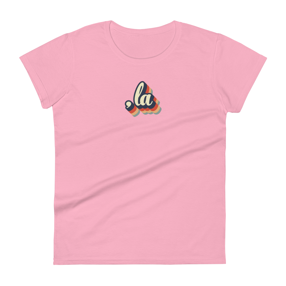 , la (Kamala) Retro Logo Women's Fitted Tee