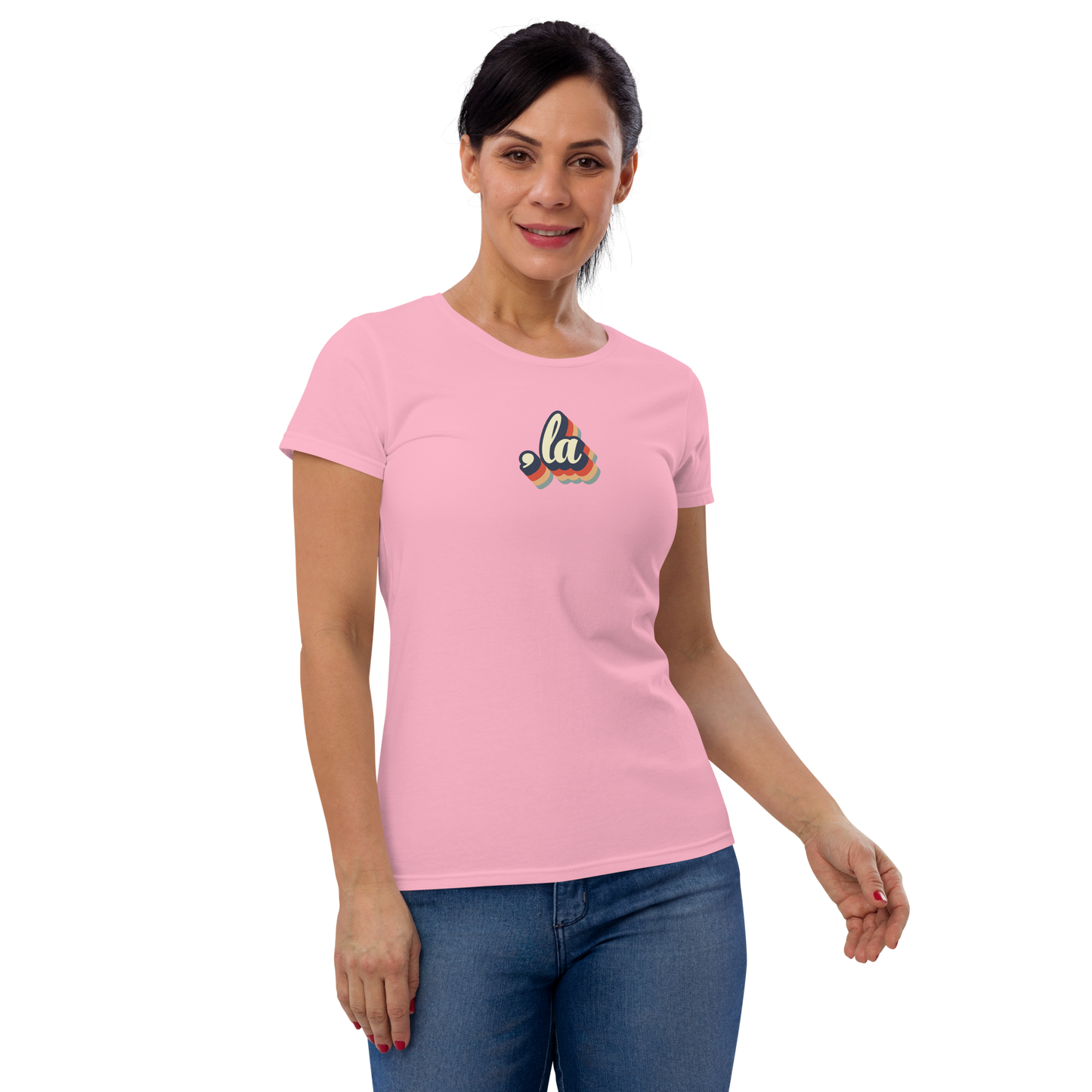 , la (Kamala) Retro Logo Women's Fitted Tee