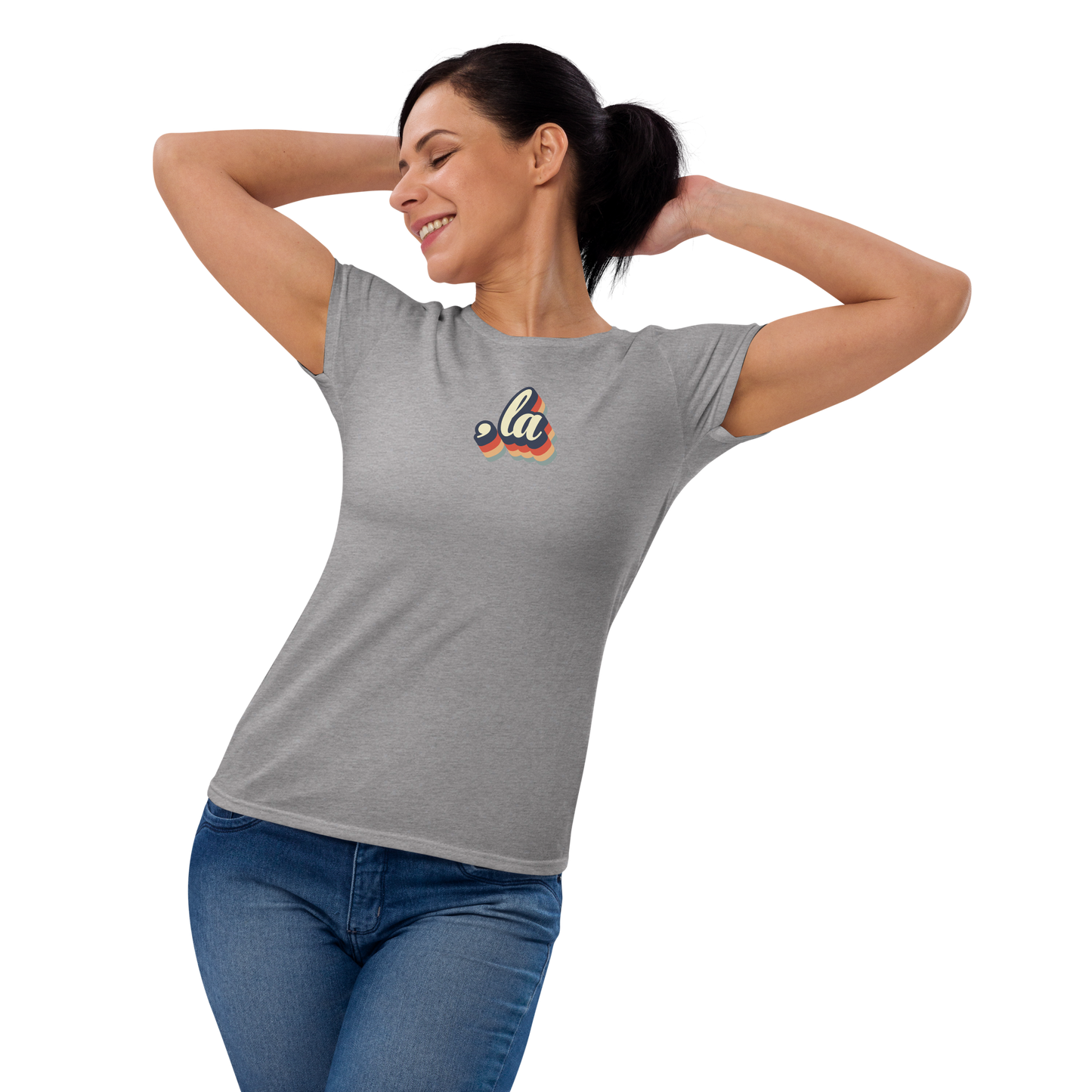 , la (Kamala) Retro Logo Women's Fitted Tee