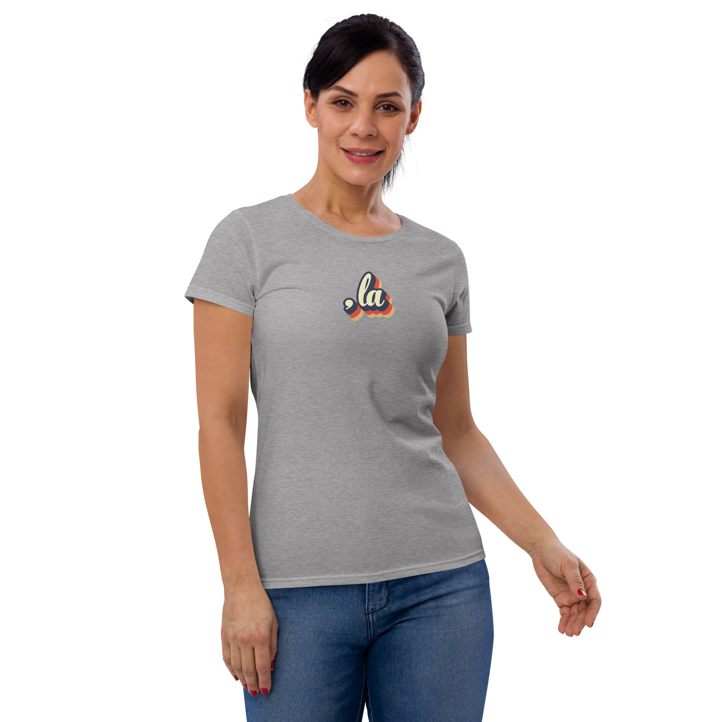 , la (Kamala) Retro Logo Women's Fitted Tee