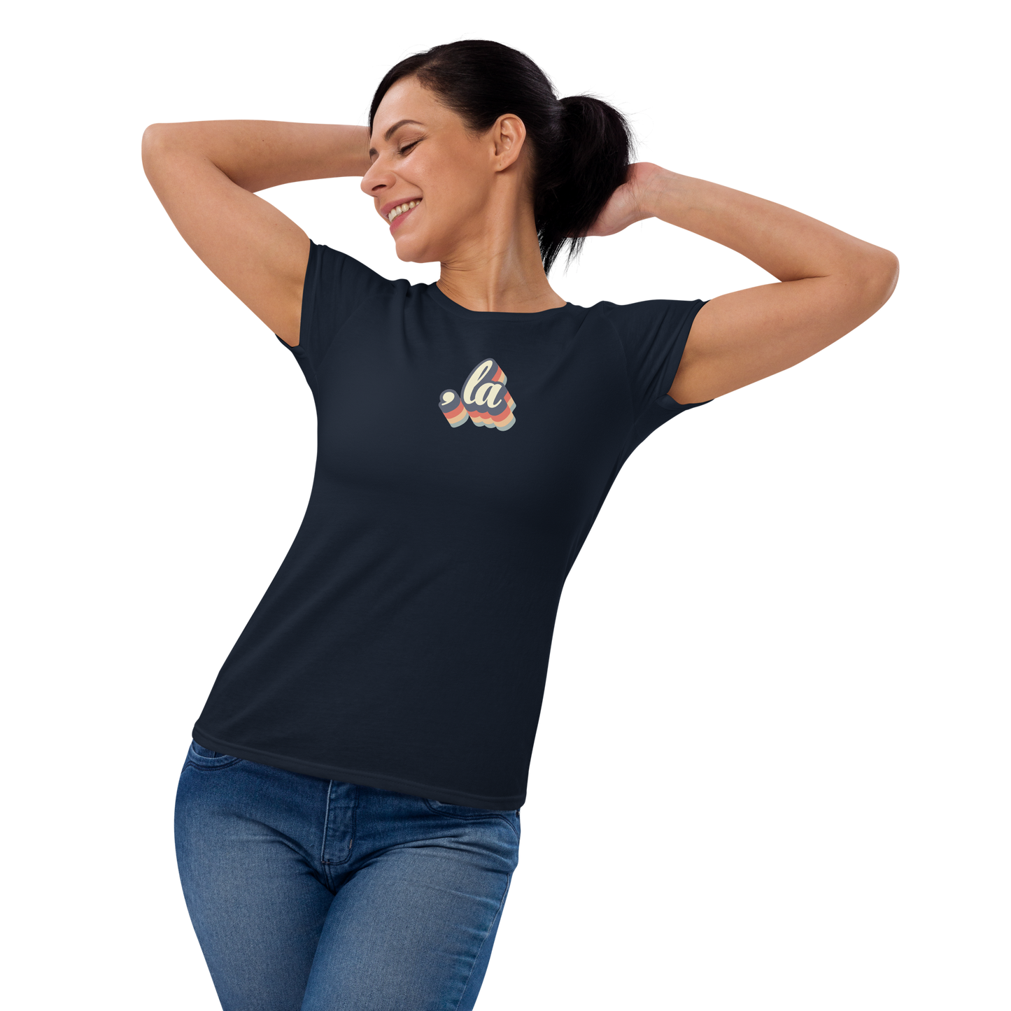 , la (Kamala) Retro Logo Women's Fitted Tee