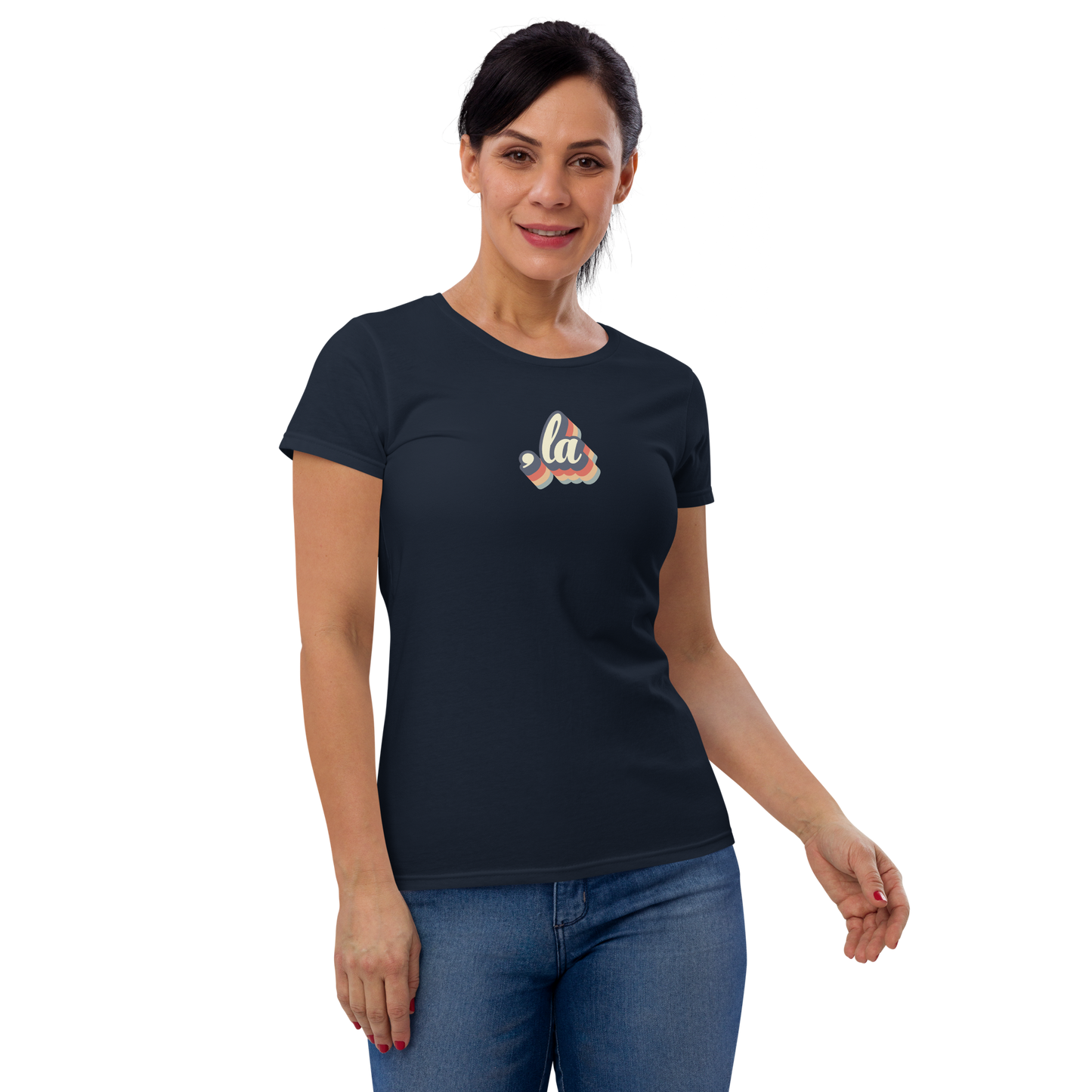 , la (Kamala) Retro Logo Women's Fitted Tee