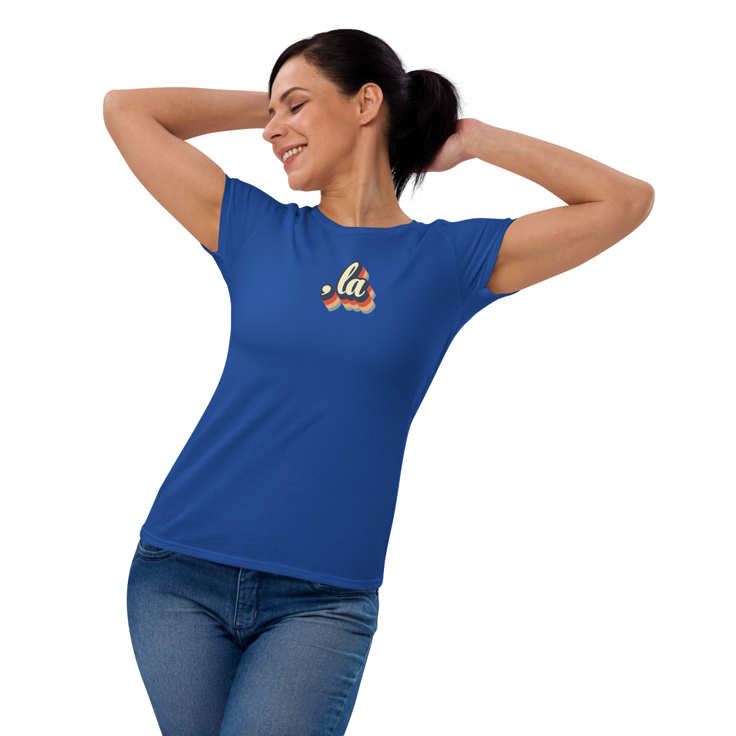 , la (Kamala) Retro Logo Women's Fitted Tee