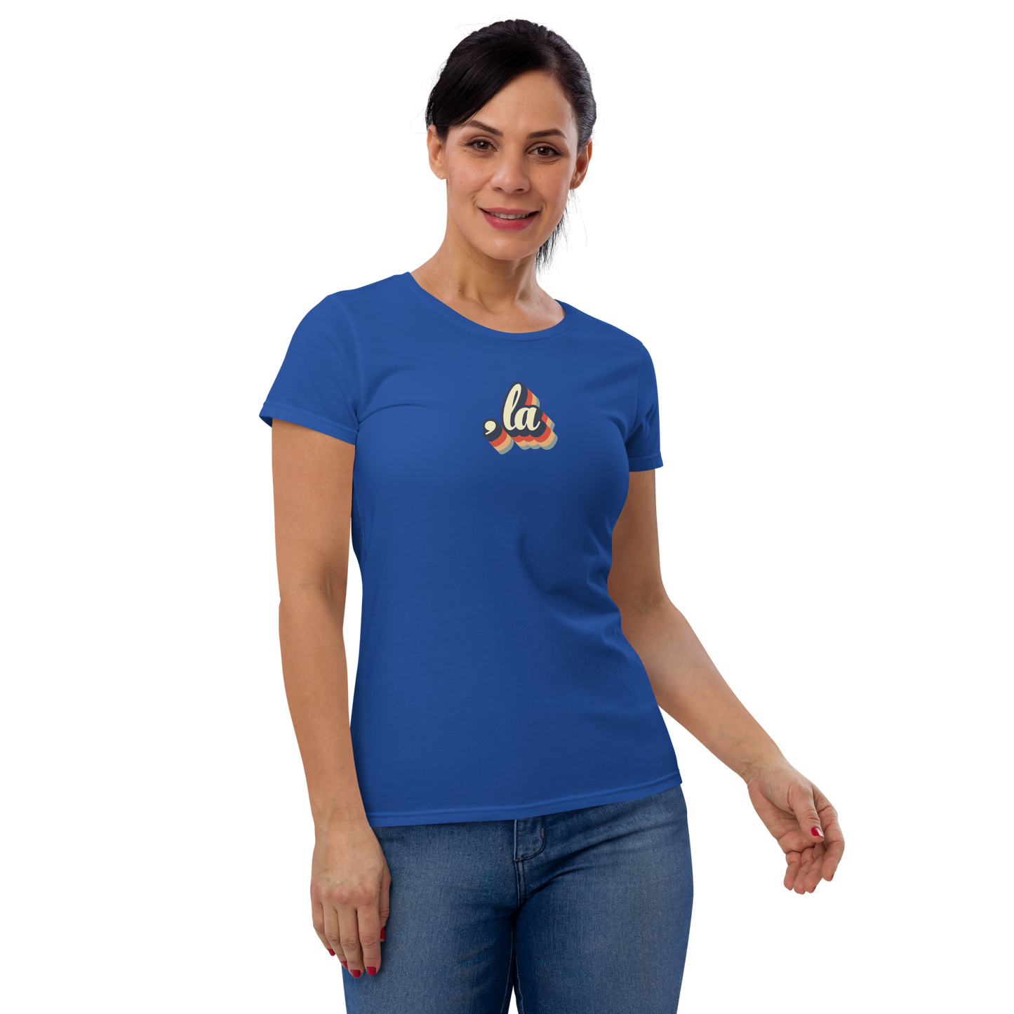 , la (Kamala) Retro Logo Women's Fitted Tee