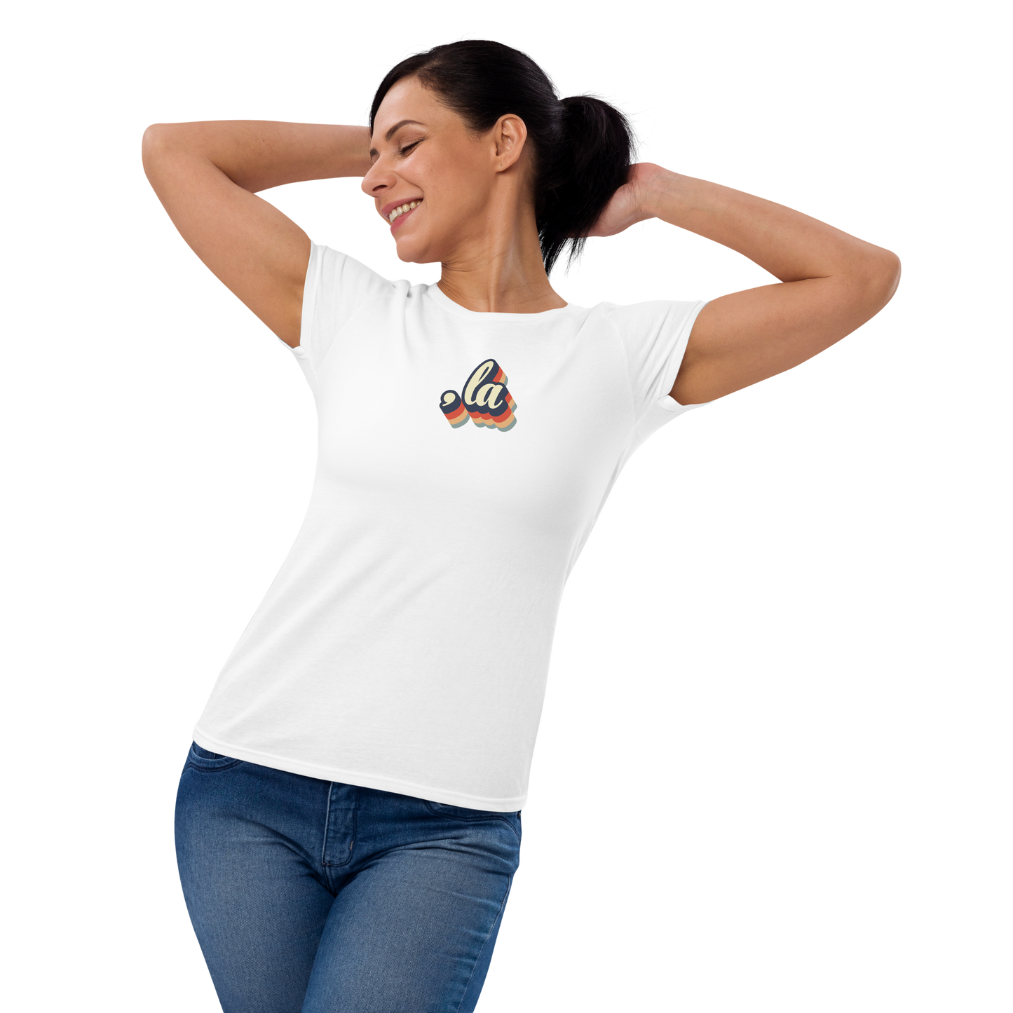 , la (Kamala) Retro Logo Women's Fitted Tee