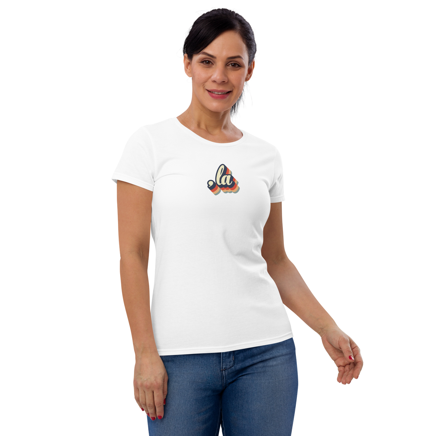 , la (Kamala) Retro Logo Women's Fitted Tee