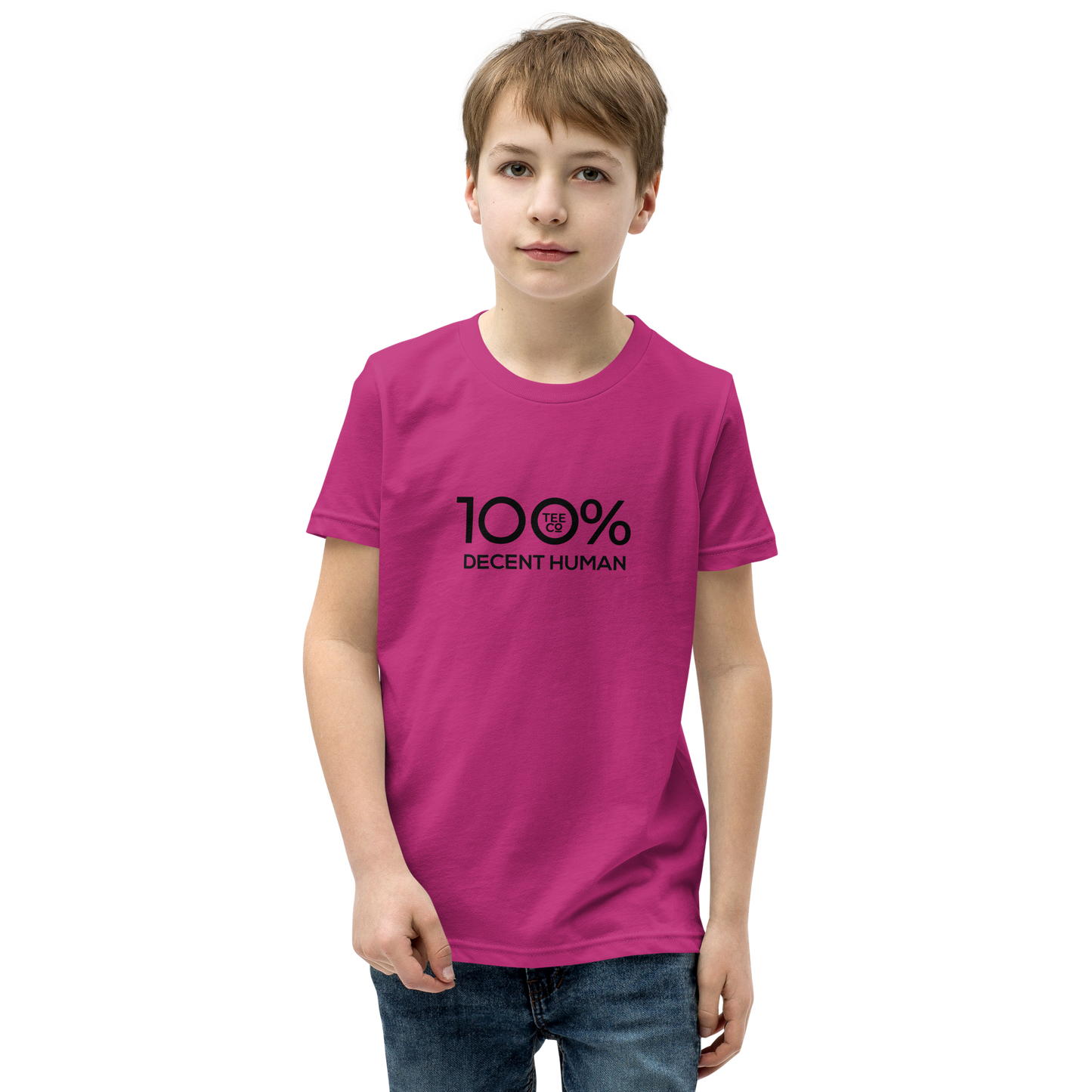 100% DECENT HUMAN Youth Short Sleeve Tee